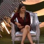Nikki Tamboli Instagram - It's Saturday night, Thing's are going pretty right, #NikkiTamboli is always up to give back a fight, Are you all sticking to your seats tight? 😉 Catch her tonight at 9pm only on @colorstv as its #weekendkavaar 🤩 . Earrings : @fhaze.london @xxessories Styled by : @stylebytaashvi . . @endemolshineind @vootselect #TeamNikki #TamboliKiToli #NikkiIsTheBoss #BiggBoss2020 #BB14 #NikkiRulingBB14 #colorstv #BiggBoss14