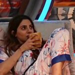 Nikki Tamboli Instagram - Going to bed peacefully is a must, hence a cup of green tea does no harm. 😋 Any green tea lover here? 😍 . . @colorstv @endemolshineind @vootselect #NikkiTamboli #TeamNikki #TamboliKiToli #NikkiIsTheBoss #BiggBoss2020 #BB14 #NikkiRulingBB14 #colorstv #BiggBoss14