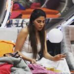 Nikki Tamboli Instagram - Bade kehte hai koi bhi accha kaam karne se pehle Dahi Shakkar khana chahiye isilye hamari #NikkiTamboli karti hai subah ki shuruat Dahi Shakkar ke saath. 🥰 Tag a person who is a dahi shakkar lover like Nikki! 💜 . Outfit : @eshakoul_official Styled by : @officialanahita . . @colorstv @endemolshineind @vootselect #BBTrendMasterNikkiTamboli #TeamNikki #NikkiIsTheBoss #BiggBoss2020 #BB14OnVoot #BiggBoss #BiggBoss14 #BB14 #NikkiInBB14 #NikkiRulingBB14