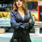 Nikki Tamboli Instagram - Beauty in black, #NikkiTamboli breaking the hotness meter in the Bigg Boss house🔥🔥 Outfit by :@amorecoutureofficial @happyAmorian Earrings : @trinketzbycynthia @vblitzcommunications Stylist by : @MahimaGoyalJalan @colorstv @endemolshineind @vootselect #TeamNikki #BombshellNikki #AamchiMulgi #MaharashtraChiShaan #NaughtyNikki #biggboss #BiggBoss14 #bb14 #NikkiInBB14 #Nikkians