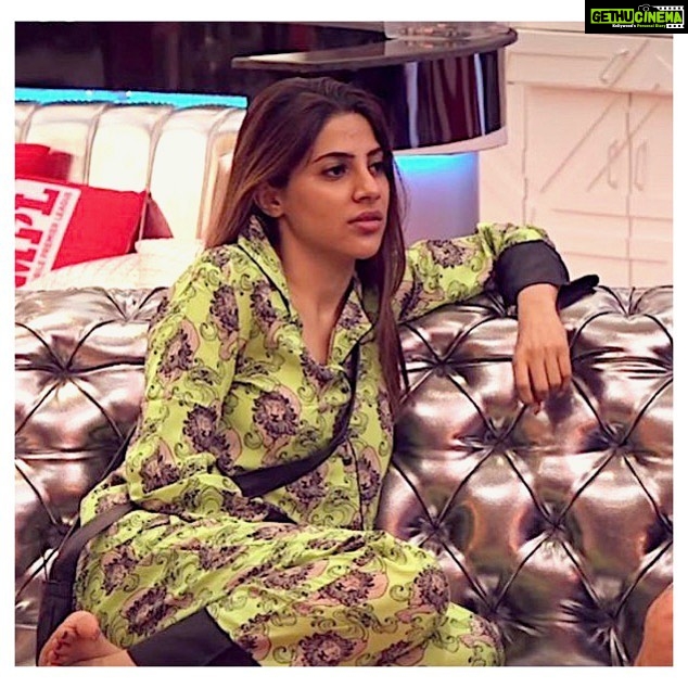 Nikki Tamboli Instagram - Always standing out of the crowd. π Beware of this fashionista. On that note, goodnight instafam! π Nightsuit: @nocheevida Styled by @officialanahita @colorstv @endemolshineind @vootselect #TeamNikki #NikkiTamboli #BombshellNikki #AamchiMulgi #MaharashtraChiShaan #NaughtyNikki #biggboss #BiggBoss14 #bb14 #NikkiInBB14 #Nikkians Mumbai, Maharashtra