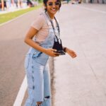 Nivedhithaa Sathish Instagram - PIT STOP DIARIES! 🤓🕺🏻 Thank you @_akhilputhiyedath for capturing the madness! 😝 Madras International Circuit