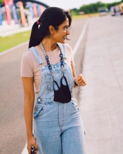Nivedhithaa Sathish Instagram - PIT STOP DIARIES! 🤓🕺🏻

Thank you @_akhilputhiyedath for capturing the madness! 😝