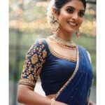 Nivedhithaa Sathish Instagram - @anjushankarofficial 💙 Shot by @sarancapture Mua - @artistrybyolivia Hair - @hairstylistkumar Jewelry - @aaranyarentaljewellery