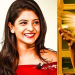 Nivedhithaa Sathish Instagram – All smiles! Thank you @behindwoods_tamil for having me :) link in my bio!