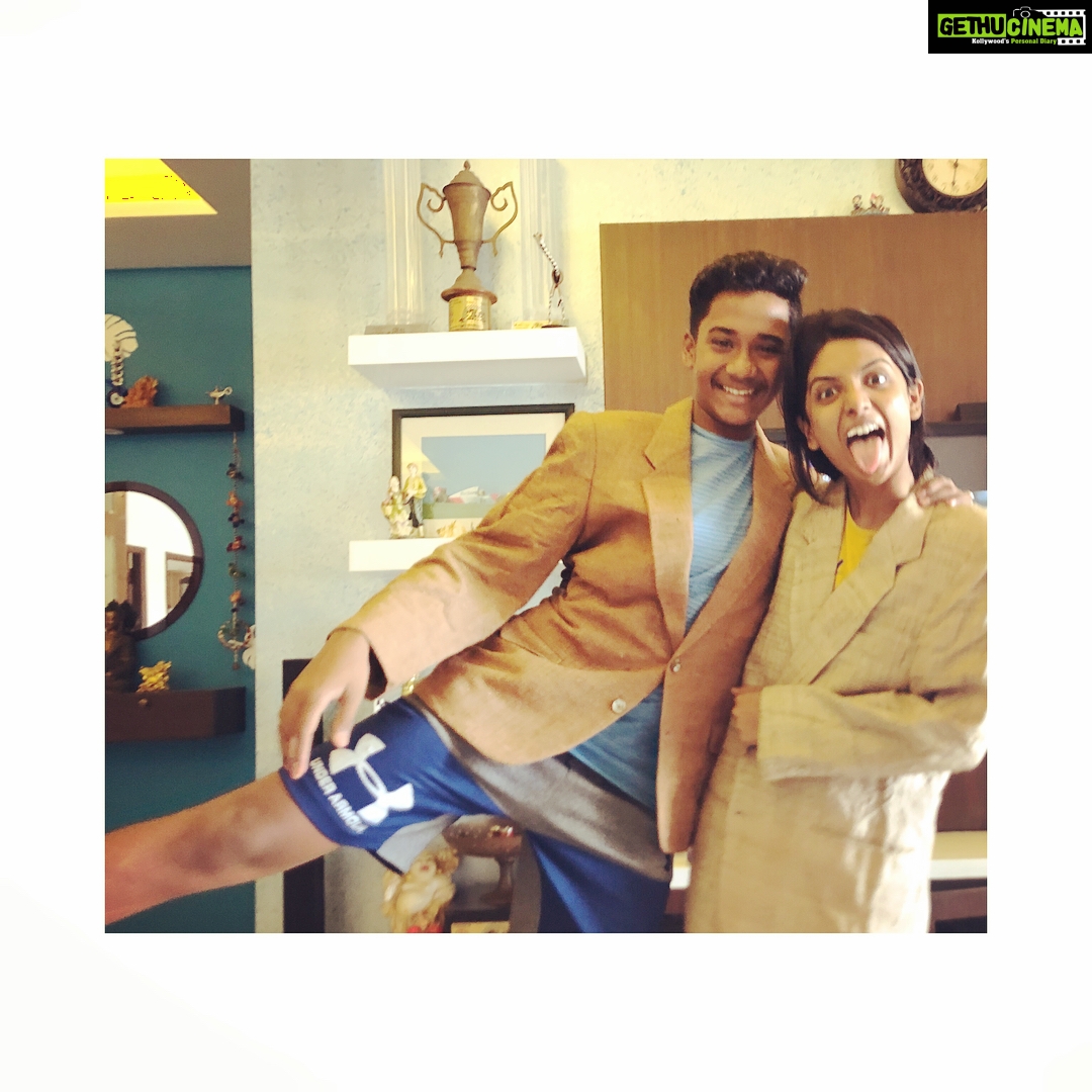 Nivedhithaa Sathish Instagram - Ruining our great great grandfather’s blazers xD P.S. don’t mind the next picture. That’s just us, you know siblings? Yeah That. 😛