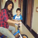 Nivedhithaa Sathish Instagram - In conversation about the brake fixing with the little boss! #AsfarBaby #fav ❤️