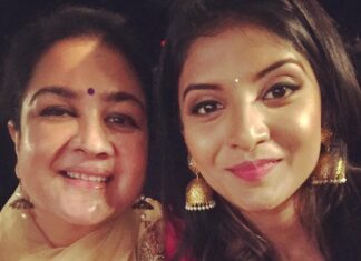 Nivedhithaa Sathish Instagram - Urvasi ma'am says Hi to all of you in Instagram! 💁🏻#MagalirMattum #Audiolaunch #Urvasi