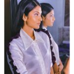 Nivedhithaa Sathish Instagram - Platonically Purpling// 🔮 Makeup by - @asthabisani Hair by - @priyahairandmakeup_ Styled by - @simran_jha_11 Outfit by - @notsosure.in