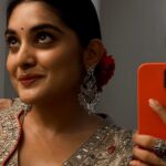 Nivetha Thomas Instagram - 🌹 I like self portraits Styled by - @poojakaranam Outfit- @archanajaju.in Jewellery- @thetiysha Footwear- @aprajitatoorofficial