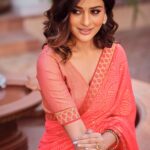 Payal Rajput Instagram - Sarees truly are dresses with a soul.🥻 Six yards of pure grace! Sharing my favourite look from my recent photoshoot 🥰 #sareelove 🌼 @officiallifestylesilksarees
