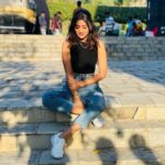 Payal Rajput Instagram – Happiness is …
Sitting in the sun with your eyes closed ☀️ 
#feelthevibes 🎬