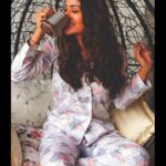 Payal Rajput Instagram - Ok but first coffee ☕️ It’s a brew- tiful day 🌸Gm 🌸 ... Wearing my fav brand @wearyourdreams.in 🐘