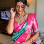 Payal Rajput Instagram – Let the Indian-ness show 🌸
Launch of @needleeye_bangaloreofficial @vedicweaves 
Jewellery @kalasha_finejewels 💎
Managed by @kalyansunkara