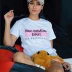 Payal Rajput Instagram – Because it’s Covid time 🎭
Wearing @howwhenwearclothing 🖤