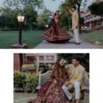 Payal Rohatgi Instagram - Beginning of this beautiful journey of our life!! Need all your blessings & wishes❤️🤗 📸- @movieingmoments Outfits: @studybyjanak @jaypeehotels @anchalvermamua ✈️ @mvtsindia #payalkesangram #sangrampayalwedding #wedding #sangramsingh #payalrohatgi Jaypee Place Agra