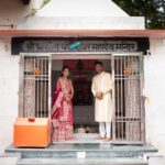 Payal Rohatgi Instagram - As a married couple our first blessings at Temple Pancheshwar Mahadev in Agra. It’s located at the East gate of TajMahal. Visit that before u go visit Taj 🙏 #payalrohatgi #sangramsingh #payalkesangram 📸 : @movieingmoments Travel Partner : @holidaysbymaitri24 @mvtsindia Decor : @kps__events_ Wedding ideation : @anupma543 Payal’s Outfit : @_risaofficial @house_of_risa_ @wfivecommunication Payal’s jewellery : @multanijewellersofficial Sangram’s outfit : @asopalav