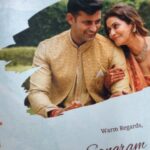Payal Rohatgi Instagram – Vivah Cards, Ahmedabad is grateful to @sangramsingh_wrestler  and @payalrohatgi Ji for giving us the privilege to manufacture their Wedding Reception Card. Beautifully designed by @anupma543
We’ve tried to keep it simple with a touch of desi, just like their pair and their one of a kind love. We wish the best to both of them. #PayalKeSangRam #PaRam