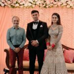 Payal Rohatgi Instagram – Thank you my mentor, inspiration, big brother, amazing human being, fitness icon, renowned media personality and truly patriot, Shri. @rkalra sir for your graceful presence and giving your blessings to us on our big day. We love you alot 🙏🤗
 पाyal ke Sangराम❤️
.
.
#rajeshkalra #mediapersonality 
#wedding #family #member #guest
#sangramsingh #payalrohatgi
#asianet #chairman #life India Habitat Centre