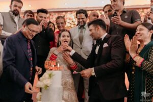 Payal Rohatgi Instagram - Thank you our role model, mentor, history maker, inspiration for everyone, amazing human being, renowned journalist, Padama Bhushan Shri. @rajatsharmalive sir for your graceful presence & giving blessings to us on our big day. We love you alot🙏🤗
पाyal ke Sangराम❤️
.
.
#rajatsharma #inspiration #rolemodel #mentor #indiatv
#sangramsingh #payalrohatgi #wedding #guest #family