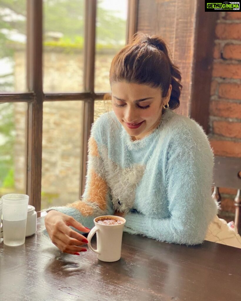 Prachi Deasi Instagram - #Throwback to doing what I do best, devouring coffee in this case which was a heavenly mocha ☕️ in between breaks whilst shooting for #Forensic (which by the way you can watch now on #Zee5 ) in bewitching Mussoorie, reeling in the old world charm of the quaint Landour Bakehouse ☕️🤍🌲 #Coffee moments courtesy @tarikasingh 🫶🏻 PS. swipe for surprise 🐒 #ForensicOnZee5 #Mussoorie #Love #Hills #Mountains #Landour #LandourBakehouse
