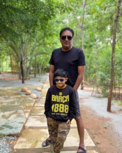 Prakash Raj Instagram - Monsoon.. Saturday masti in the farm with my son .. happy weekend everyone 🤗🤗🤗