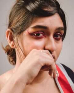 Prayaga Martin Instagram - Cry me a river. Coordination: @dotcustody Photography: @pournami_mukesh_photography @art_d_jibpzie Costume: @vintage_spiritt Makeup: @neethu_makeupartist Studio: @cinespacestudio_
