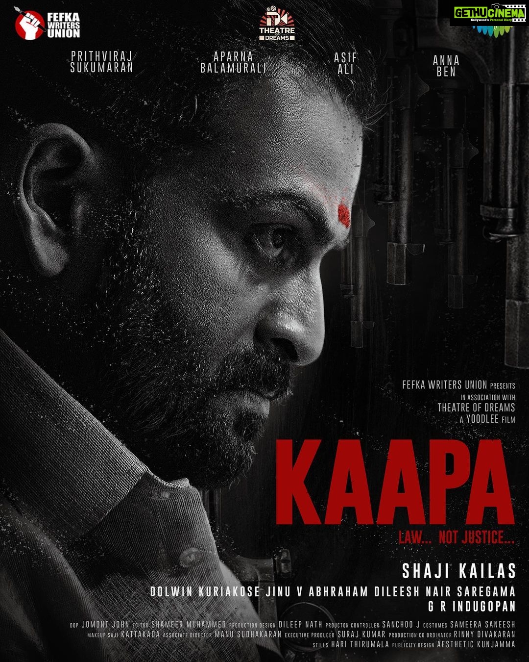 Prithviraj Sukumaran Instagram - #KAAPA Shoot in Progress.