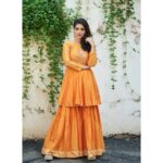 Priyanka Jawalkar Instagram - For the promotions of my next film #Gamanam 🌻 Wearing @Pinkcity2014 Earrings @SangeetaBoochra (Hyderabad) Styled by the @neeraja.kona ♥️ Asst Stylist @manogna_gollapudi Photographer @akshay.rao.visuals