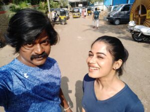 Priyanka Ruth Instagram - #gangsofmadras#Danielbalaji#ilovemywork❤️#cvkumar#actresslife#shootmode#bluecolor#keepsmiling#saipriyankaruth#feelingblessed😇