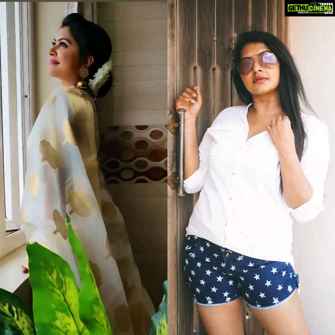 Rachitha Mahalakshmi Instagram - Yessssss...... It's up to me.... I can be both...... π€·π»ββοΈπ€·π»ββοΈπ€·π»ββοΈπ€·π»ββοΈπ€·π»ββοΈπ€·π»ββοΈπ€·π»ββοΈπ€·π»ββοΈ Grow up guys.... It's all abt me being versatile..... π€·π»ββοΈ Stop judging π§ Live nd let live...... π