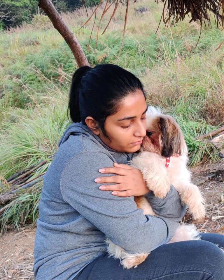 Rajisha Vijayan Instagram - Phoebe travels 🐶 I’ve been trying to find places and people who are pet friendly and @tentgraam was such a great find. They loved and adored Phoebe and made her feel at home. Trekking, camping, watching sunrise among the hills and what not! Phoebe and her mom had a gala time. I wish I could find more and more places to take her. For now, Wayanad was surely magnificent. ♥️ Tentgram