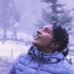 Rajisha Vijayan Instagram - May you be as happy as me in this photo, watching my first ever snowfall, on this beautiful day. Merry Christmas ♥️🎄