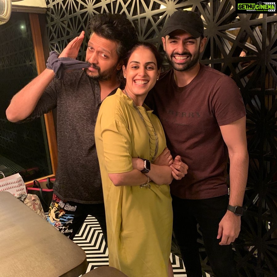 Ram Pothineni Instagram - Hereโs wishing my sweetest,cutest,bestest @geneliad a very happy birthday..youโre a blessing in all our lives.. have the best year ever Genu! Love #RAPO P.S. iSmarrrrttttt @riteishd ๐๐๐๐ Mumbai, Maharashtra