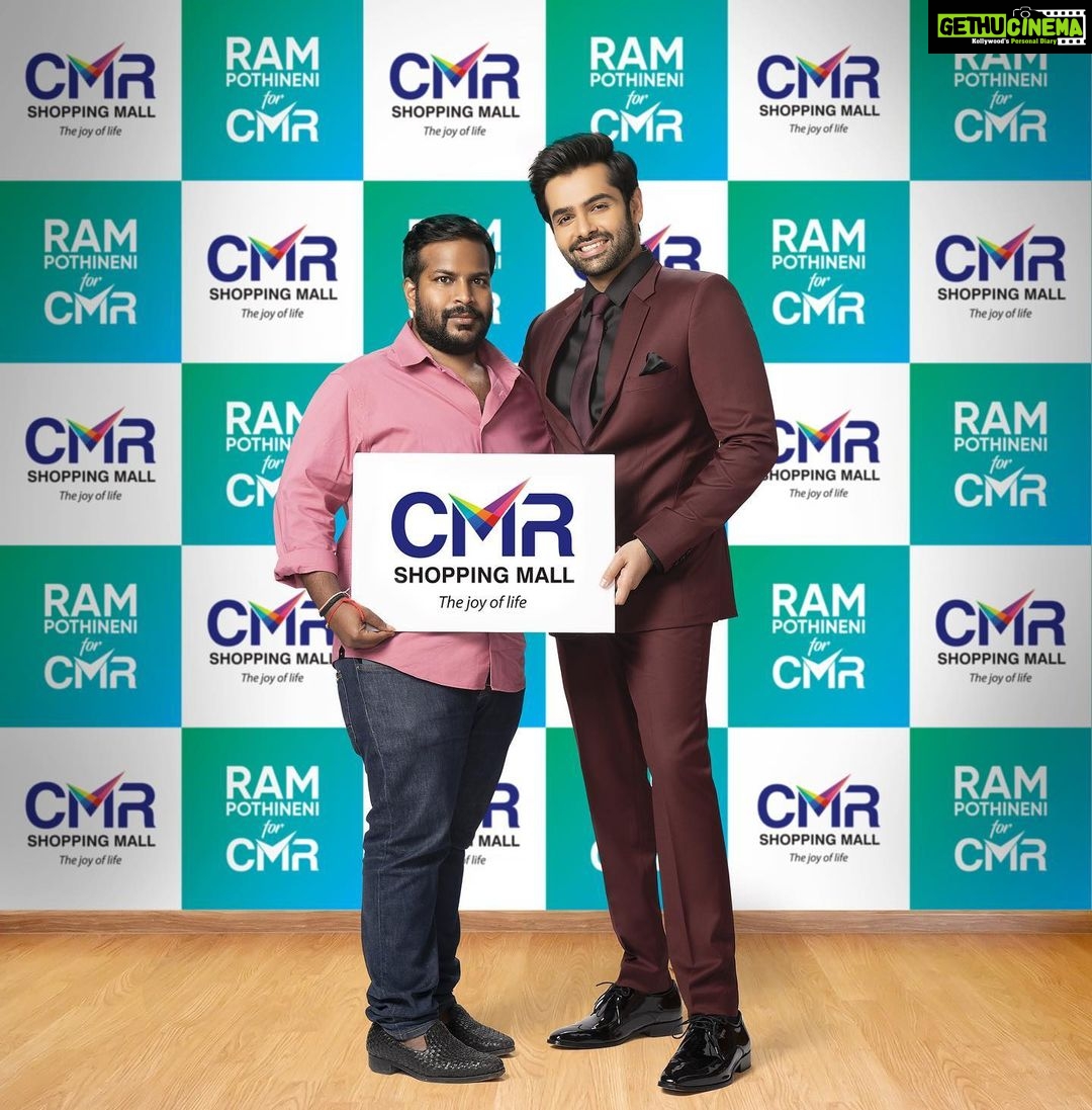 Ram Pothineni Instagram - CMR - now with a Brand New Look and Experience.π€ It gives me great joy and happiness in becoming the brand ambassador of the most trusted CMR shopping Mall, Andhra Pradesh - a reputed brand that is loved by millions for over 40 years. I wish more success to Balaji Garu and Ramana Garu and assure you all that shopping at CMR will be a pure joy of life. #RAPOxCMR Brand : CMR Shopping Mall Agency : Tad Global Branding Director : @rahulsmitra Art Director : @sainikhiltallam (Tad Global) Photography : @eshaangirri Concept : @tad_global Stylist : @ashwin_ash1 @cmrshoppingmall