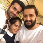 Ram Pothineni Instagram - With the bestie and her sweetest husband.. I'm officially in love with Riaan you guys.. #love
