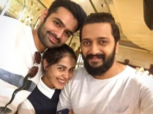 Ram Pothineni Instagram - With the bestie and her sweetest husband.. I'm officially in love with Riaan you guys.. #love