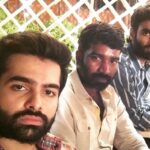Ram Pothineni Instagram - #onthesets ..while filming the #sailaja breakup song .. The Dir&Producer were also staying in character .. #nenusailaja #beardos #love #instagRAM