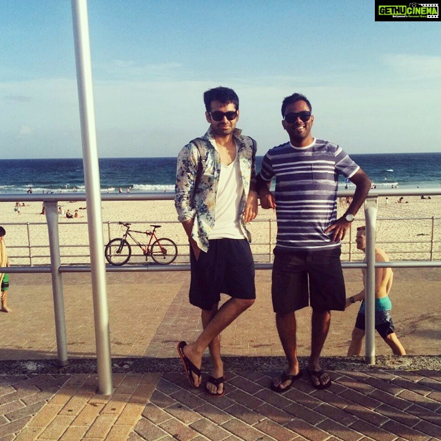 Ram Pothineni Instagram - Fun Sunday at #Bondi Beach in #Sydney with a friend.. #Love #instagRAM Darling Harbour, Sydney