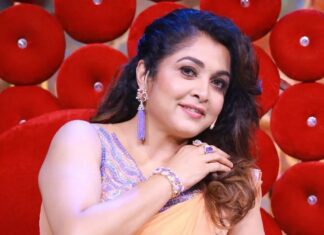 Ramya Krishnan Instagram - Get out there and live a little... #bbjodigal2 @vijaytelevision @disneyplushotstar Outfit : @sidneysladen @sidneysladenofficial MUA : @artistrybyolivia Jewellery : @challani_jewellery Hair : @manohar_hair