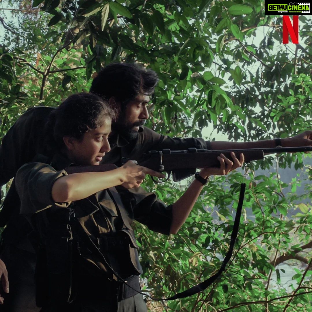 Rana Daggubati Instagram - The world of Ravanna and Vennela. A poetic love story that was born amidst a revolution 🔥❤️ A film that will always remain special. Catch #VirataParvam - now streaming on Netflix in Telugu, Malayalam and Tamil. @saipallavi.senthamarai @nanditadasofficial @venuudugulafilm @pillumani @dancinemaniac @naveenchandra212 #SreekarPrasad @sureshproductions @slv_cinemas