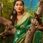 Rashmi Gautam Instagram – Absolutely in love with this handloom Kota organza easy to drape light weight saree from @houseof_katha 
💚 💚💚💚💚💚💚
P.c @ekorphotography