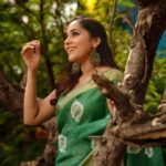 Rashmi Gautam Instagram – Absolutely in love with this handloom Kota organza easy to drape light weight saree from @houseof_katha 
💚 💚💚💚💚💚💚
P.c @ekorphotography