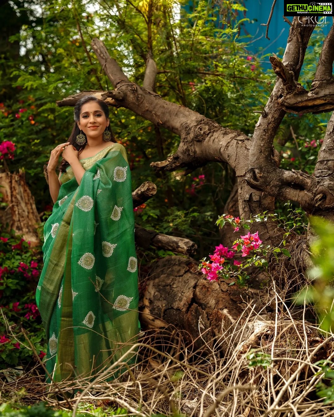 Rashmi Gautam Instagram - Absolutely in love with this handloom Kota organza easy to drape light weight saree from @houseof_katha 💚 💚💚💚💚💚💚 P.c @ekorphotography
