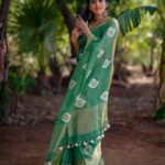 Rashmi Gautam Instagram – Absolutely in love with this handloom Kota organza easy to drape light weight saree from @houseof_katha 
💚 💚💚💚💚💚💚
P.c @ekorphotography