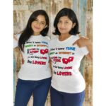 Raveena Daha Instagram - Customised t shirt from: @laya_collections ❤️ . I don't have Time, energy, or intrest in hating the haters. I'm too busy loving the lovers 💯🦋 . Twinning with mommy😘💙 . Get your customised unisex tshirts at best and affordable cost @laya_collections ☺️🤍