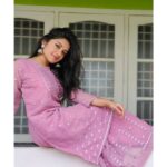 Raveena Daha Instagram - எனை ஆளும் காதல் தேசம் நீ தான் 💙🥺💯 Pink sharara kurti set from : @abby_trend 😍 #raveena #raveenadaha