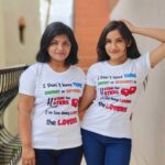 Raveena Daha Instagram - Customised t shirt from: @laya_collections ❤️ . I don't have Time, energy, or intrest in hating the haters. I'm too busy loving the lovers 💯🦋 . Twinning with mommy😘💙 . Get your customised unisex tshirts at best and affordable cost @laya_collections ☺️🤍