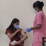 Raveena Daha Instagram - Got vaccinated ☺️☺️(1st dose ) #covid_19 #vaccinationdone✔️ #ᴠᴀᴄᴄɪɴᴇᴅᴀʏ💉