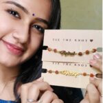 Raveena Daha Instagram – Customised Rakhi gift hamper from: @anscollection7 😍😍 

As rakhi is nearing all the sisters out there do order your customised name rakhi From @anscollection7 For your brother(s).🥰🥰🥰

Advance rakhi wishes @heregoesrahul @venkates_virat 😝

#raveena #raveenadaha